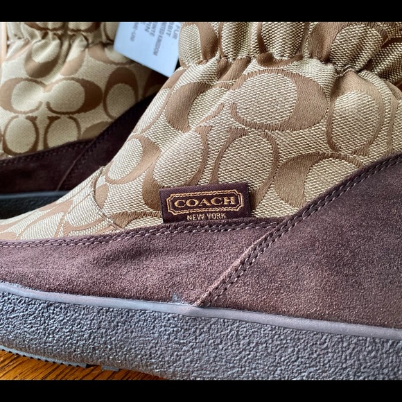 $228 NEW! COACH RABBIT FUR Signature THEONA Winter Snow Boot 6 - Picture 9 of 12